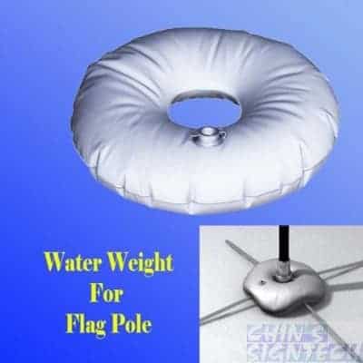 water weight for teardrop flag