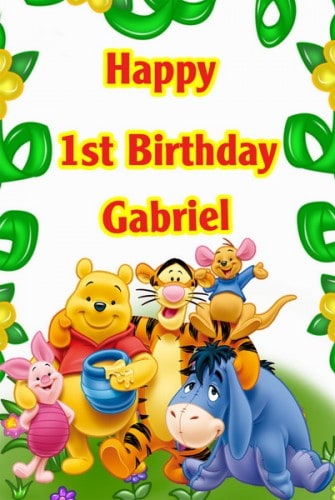 Winnie the Pooh Birthday Banner Singapore