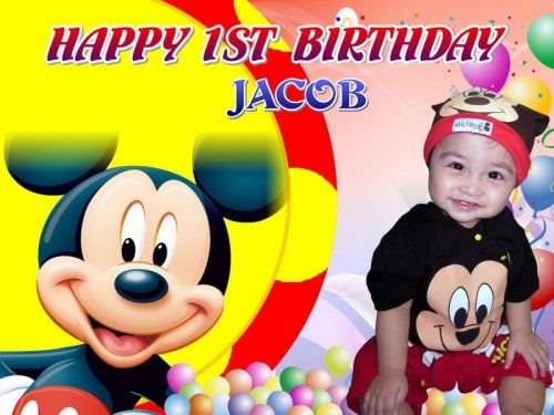 Mickey Mouse Birthday Banner Singapore