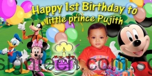Mickey Mouse Birthday Banner Singapore