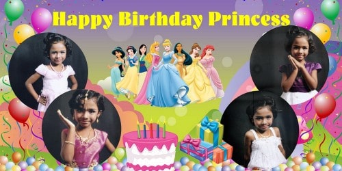 Princess Jasmin Birthday Banner Singapore