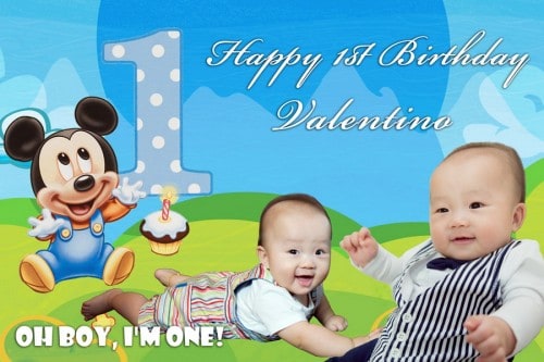 Mickey Mouse Birthday Banner Singapore