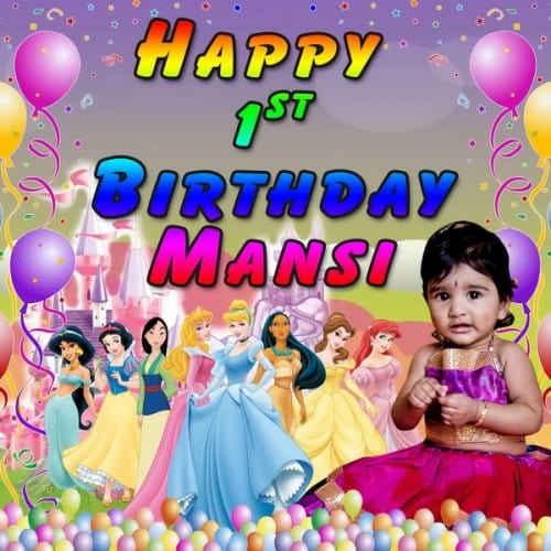 Princess Jasmin Birthday Banner Singapore