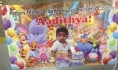 birthday banner with winnie the pooh design