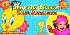 Banner printing for tweety bird birthday banner