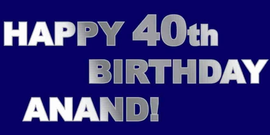 40th Birthday Banner printing