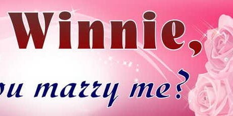Will you marry me Banner Singapore