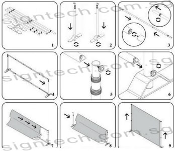 Telescopic Backdrop Stand installation guide