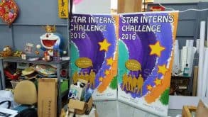 1.2 x 2m roll up banners - Star Interns Challenge