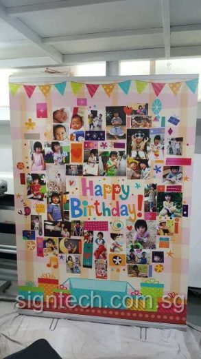 1.5 x 2m Roll up banenr for birthday event