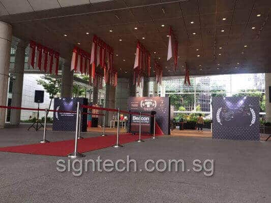 stage backdrop with lightings