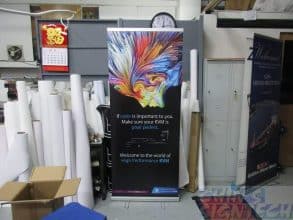 0.85 x 2m retractable banner