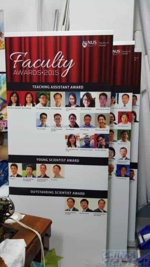 0.85 x 2m Pull up banners for NUS