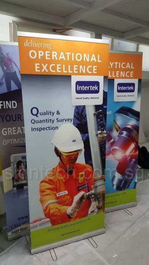 0.85 x 2m roll up banners - Intertek