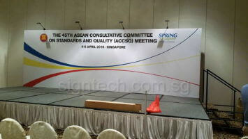24 x 8 ft backdrop for Sping SIngapore 45th Asean at Furama Hotel