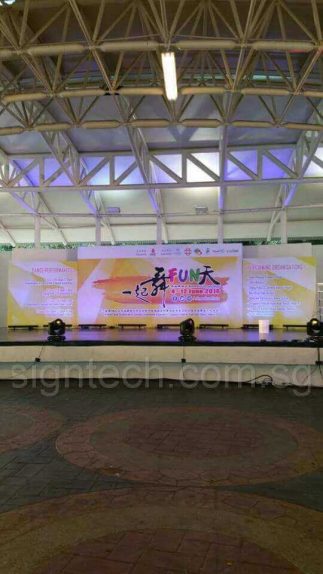 3 panels stage backdrop for SHKK