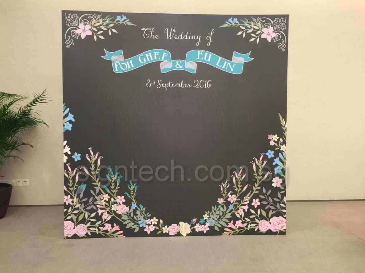 8 x 8ft disposable foam board backdrop for wedding