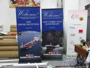Premium Pull Up banners For Golden Stena Weco