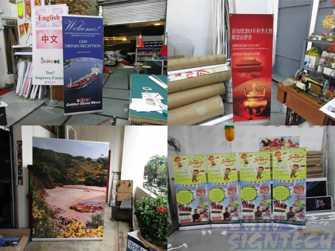 Pull Up Banner, X stands, Clip pole banner