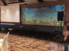 Stage backdrop for Hari Raya festival event