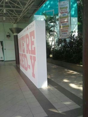 Side view 2.5 x 5m Backdrop display