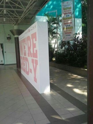 Side view 2.5 x 5m Backdrop display
