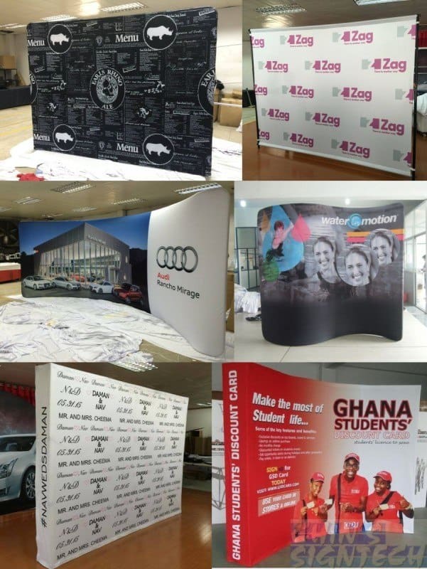 portable backdrop displays