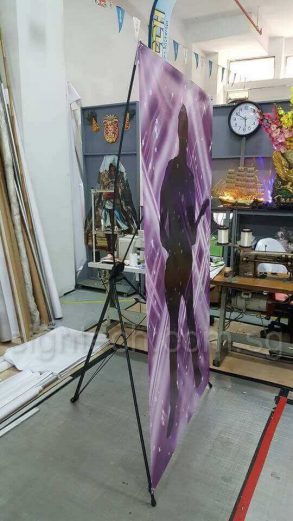1.2 x 2m X Stand Banner - side view