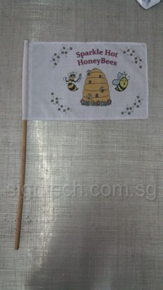 mini flag with wooden pole