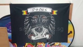 4.5 x 3ft Fabric banner on glossy 240 GSM DHOGS - HARLEY CLUB _1