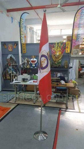4.8 x 3ft NCC Flag on sliver flag pole- 75gsm_1