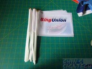 A5 size Hand waving flag for SingUnion