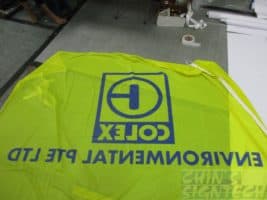 110gsm Company Flags Printing - reverse view