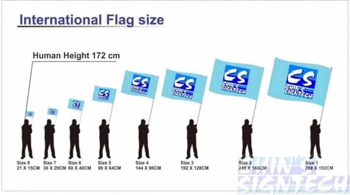 International Flag Size