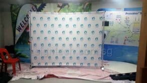 Telesopic Backdrop with Fabric Banner