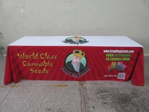 exhibition table throw