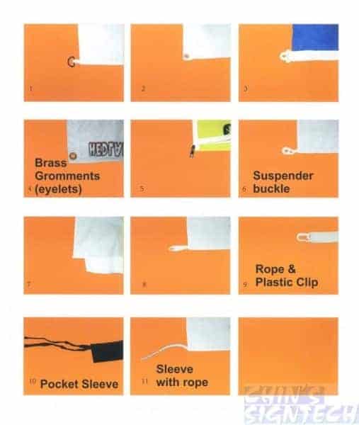 flag finishing for Hanging