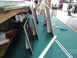 Foam board with paper standee