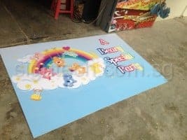 birthday foam board with care bears