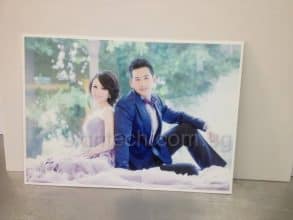 Wedding photo paste on foam board