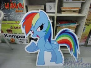My Little Pony cut out on foam board