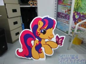 My Little Pony cut out on foam board