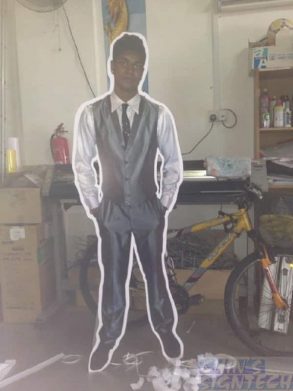 cut out human shaped foam boards