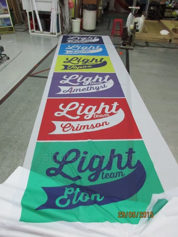 Multi colour flags printing