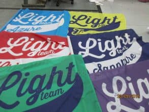 6 colours flags with finishing