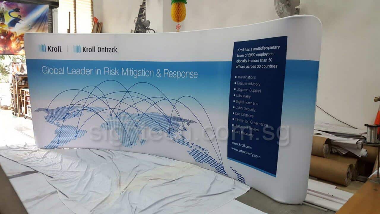 20ft Tension fabric display - curve