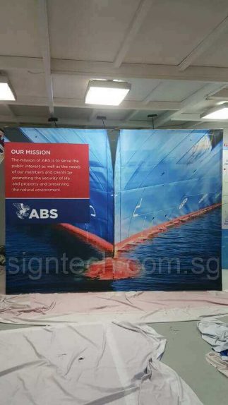 3 x 2.25m Fabric pop out display - ABS