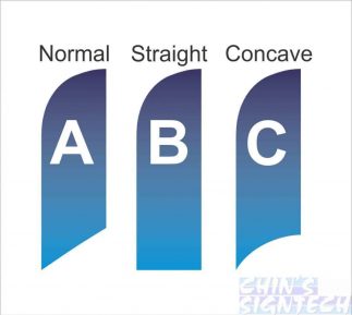 Feather Flag with 3 different shapes