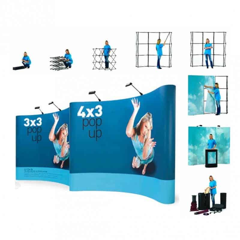 How to setup a pop up display stand