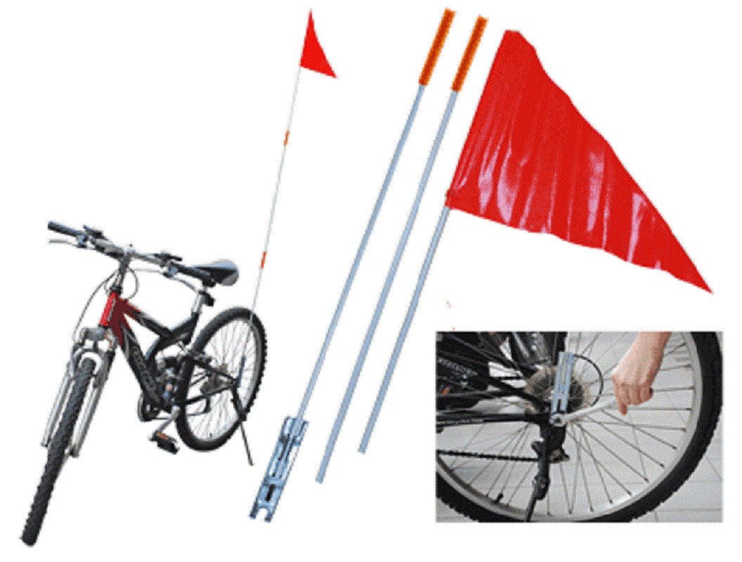 safety bicycle flag easy fix at rear